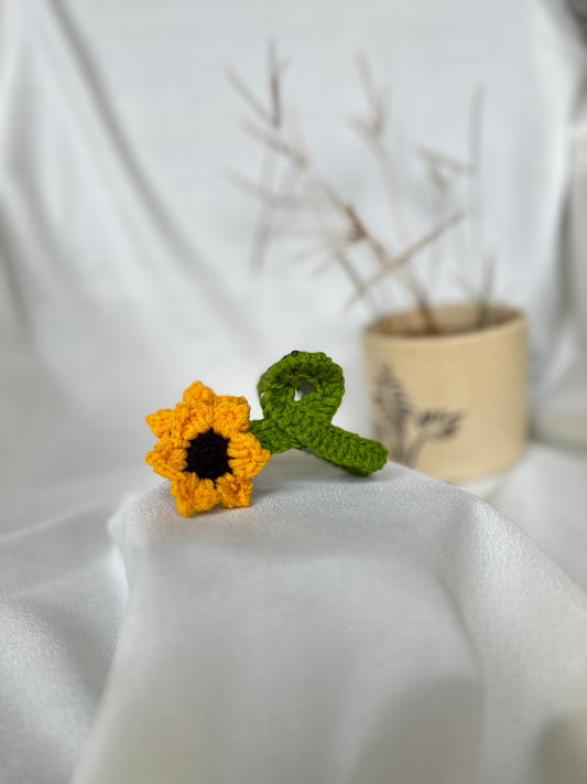 sunflower claw clip